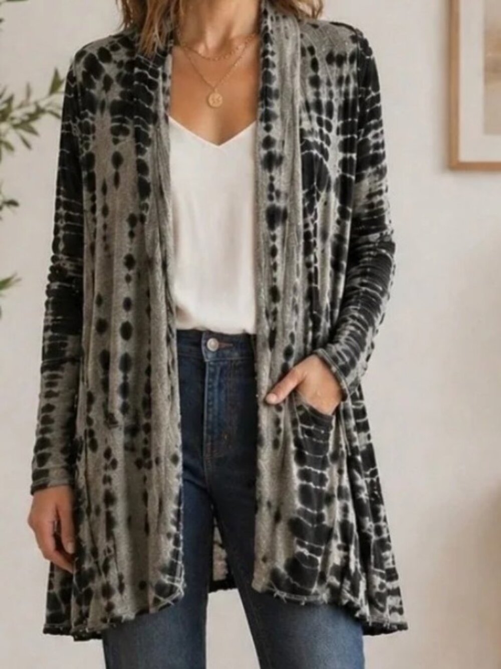 Hard Tail Forever Tie-dyed Cotton Cardigan - Large